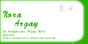 nora argay business card